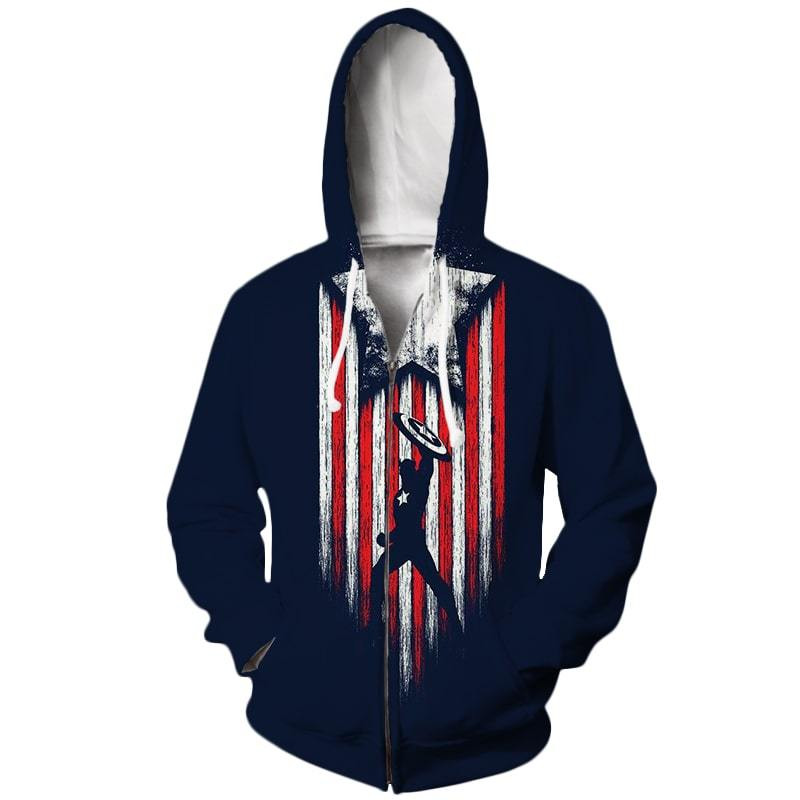 Captain America Patriot For Unisex 3D All Over Printed Sweatshirt, Hoodie, Zip Hoodie | Fan Apparel For Men, Women