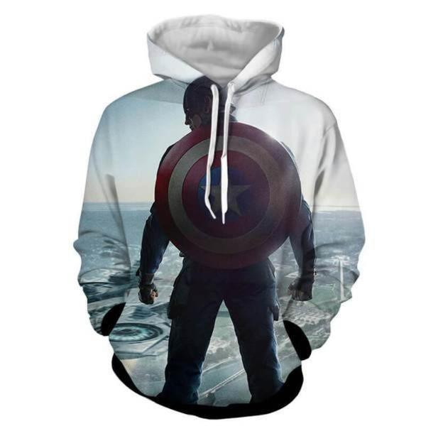 Captain America Shield 3D All Over Printed Sweatshirt, Hoodie, Zip Hoodie | Fan Apparel For Men, Women