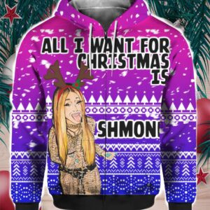Cardi B All I Want For Christmas Is Shmoney For Unisex 3D All Over Printed Sweatshirt, Hoodie, Zip Hoodie | Fan Apparel For Men, Women