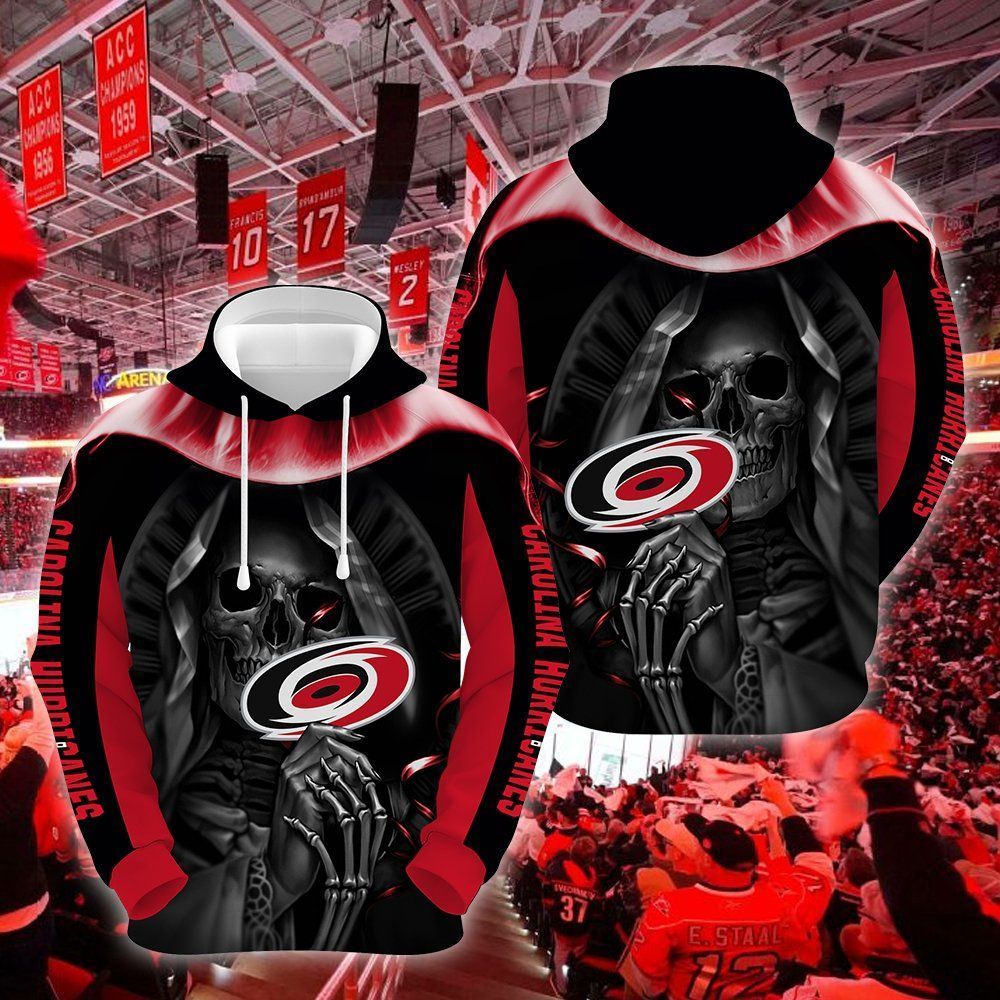 Carolina Hurricanes Skull 3D All Over Printed Sweatshirt, Hoodie, Zip Hoodie | Special Edition Fan Apparel For Men, Women