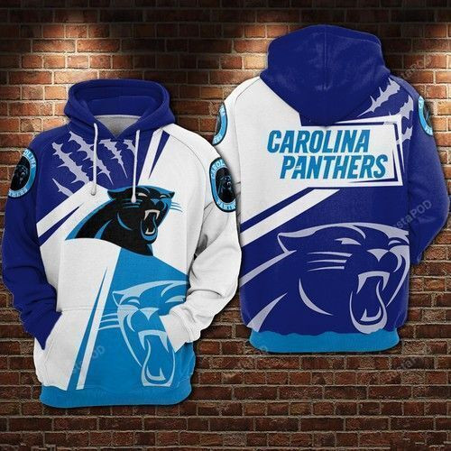 Carolina Panthers Nfl Football Blue White 3D All Over Printed Sweatshirt, Hoodie, Zip Hoodie | Nfl Fan Gear For Men, Women