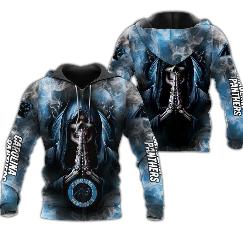 Carolina Panthers Skull 3D All Over Printed Sweatshirt, Hoodie, Zip Hoodie | Nfl Special Edition Fan Gear For Men, Women