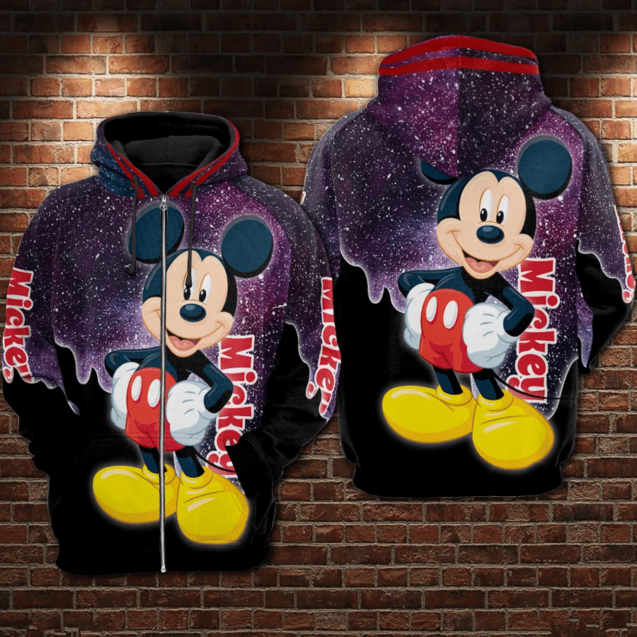 Cartoon Character Mickey Darkling Hoodie 3D All Over Printed Sweatshirt, Hoodie, Zip Hoodie | Special Edition Fan Apparel For Men, Women