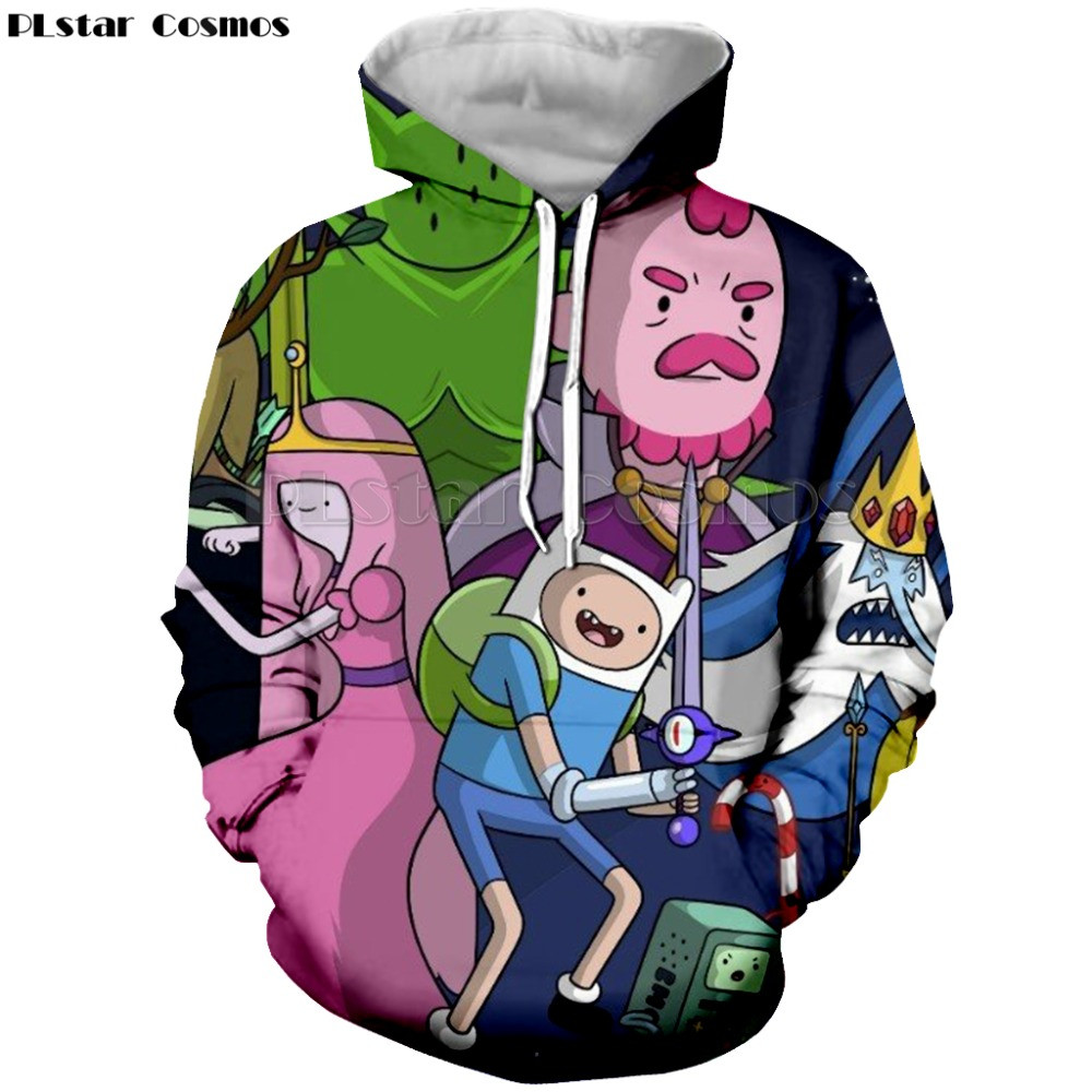 Cartoon Color Adventure Time 3D All Over Printed Sweatshirt, Hoodie, Zip Hoodie | Fan Apparel For Men, Women