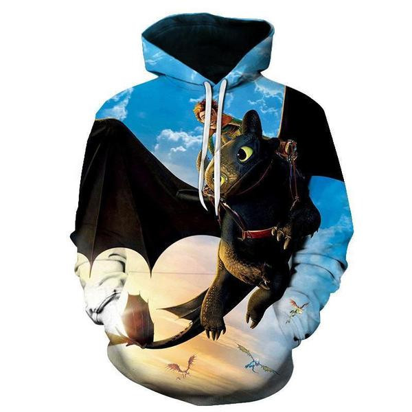 Cartoon How To Train Your Dragon 3D All Over Printed Sweatshirt, Hoodie, Zip Hoodie | Fan Apparel For Men, Women