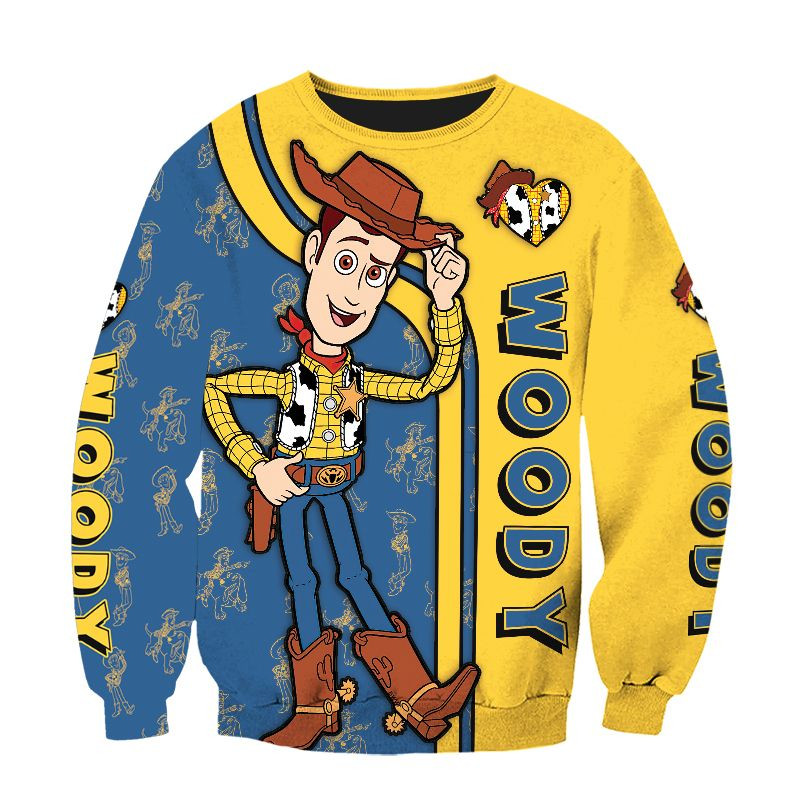 Cartoon Toy Story Woody 3D All Over Printed Sweatshirt, Hoodie, Zip Hoodie | Fan Apparel For Men, Women