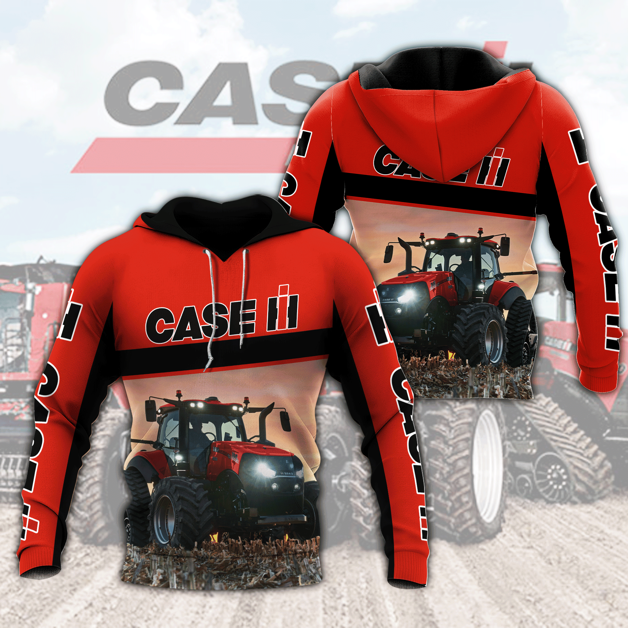 Case Ih 3D All Over Printed Sweatshirt, Hoodie, Zip Hoodie | Fan Apparel For Men, Women