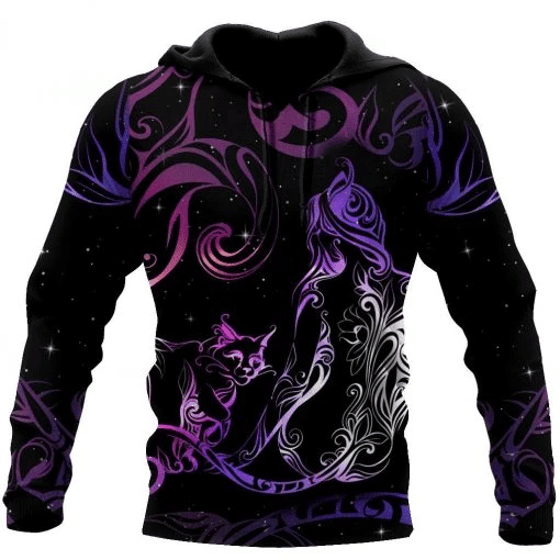 Cat, Girl Tattoos 3D All Over Printed Sweatshirt, Hoodie, Zip Hoodie | Fan Apparel For Men, Women