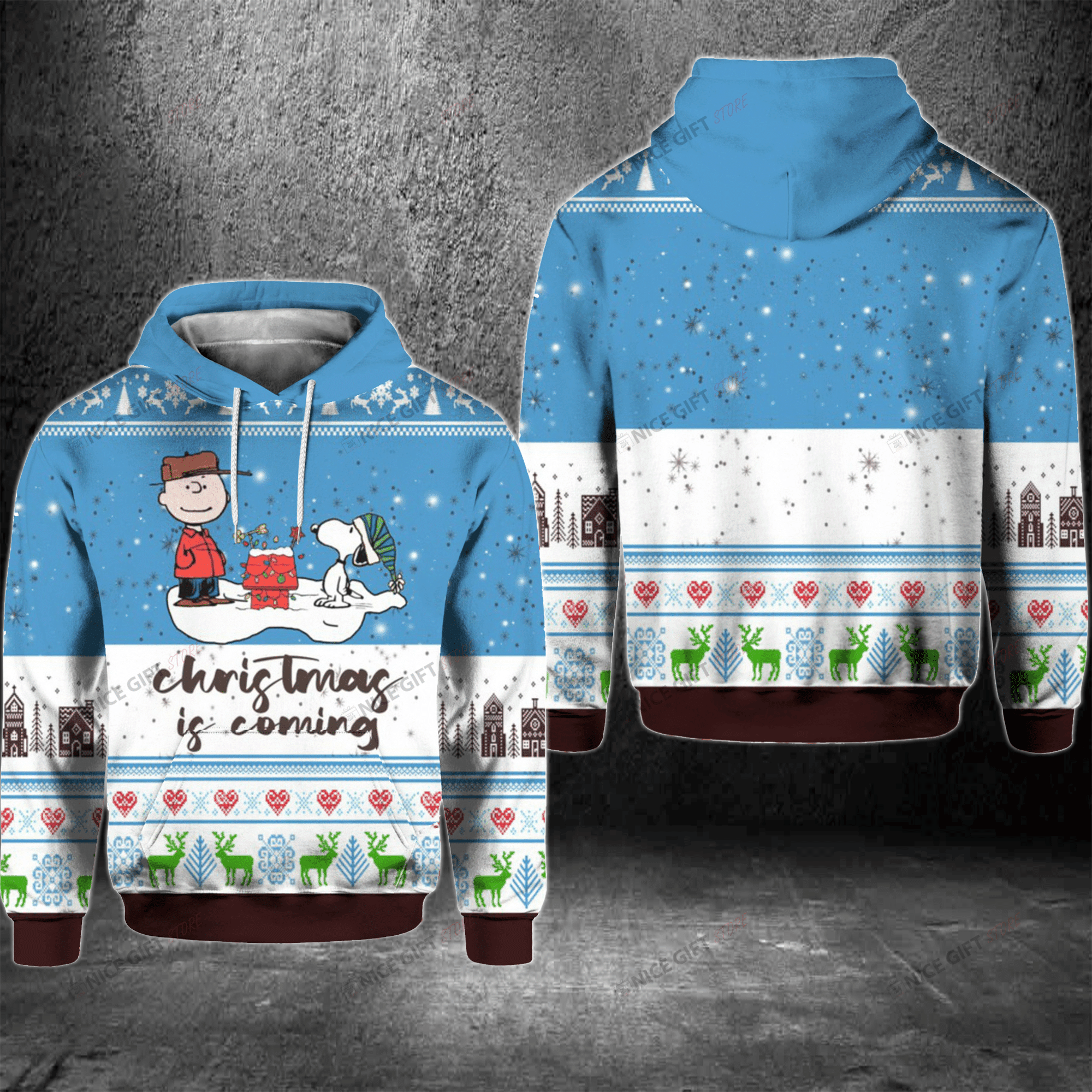 Charlie Brow Christmas Is Coming 3D All Over Printed Sweatshirt, Hoodie, Zip Hoodie | Fan Apparel For Men, Women