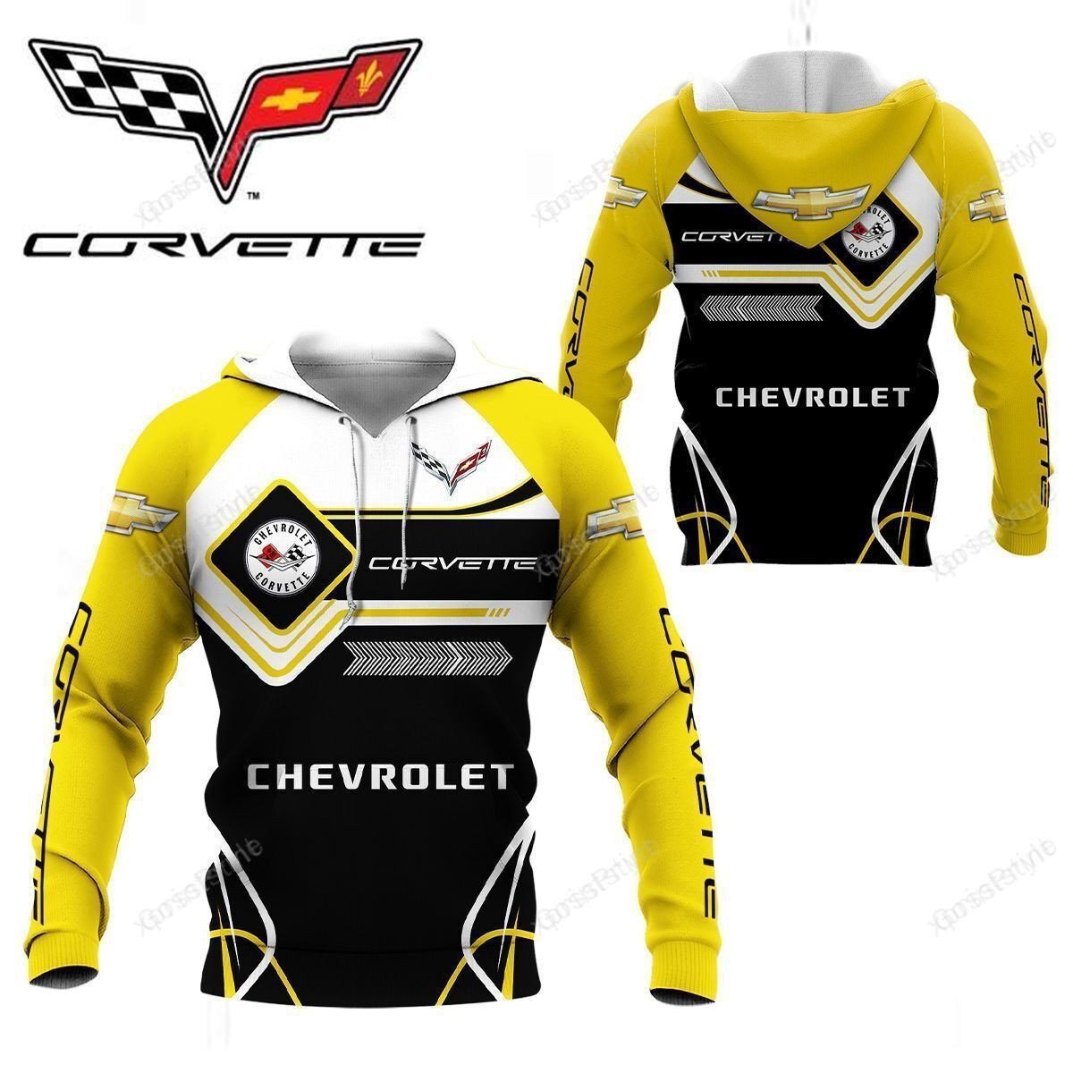 Chevrolet Corvette 3D All Over Printed Sweatshirt, Hoodie, Zip Hoodie | Fan Apparel For Men, Women