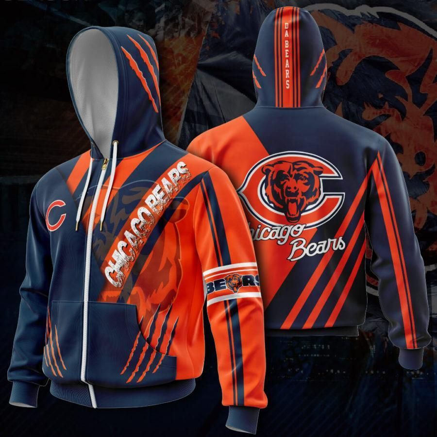 Chicago Bears 3D All Over Printed Sweatshirt, Hoodie, Zip Hoodie | Nfl Fan Gear For Men, Women