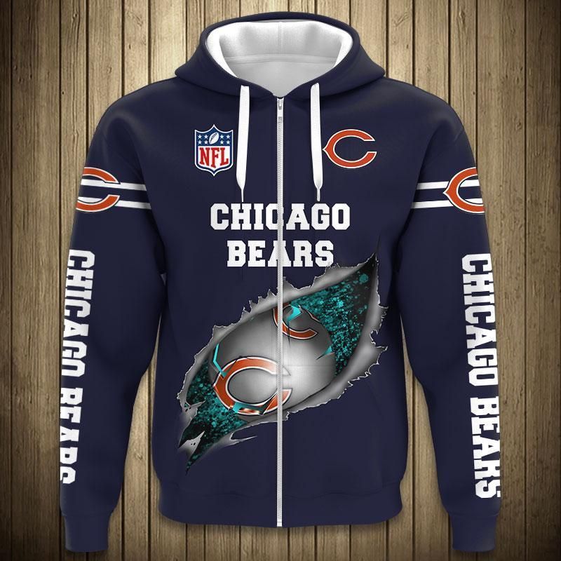 Chicago Bears 3D All Over Printed Sweatshirt, Hoodie, Zip Hoodie | Nfl Fan Gear For Men, Women