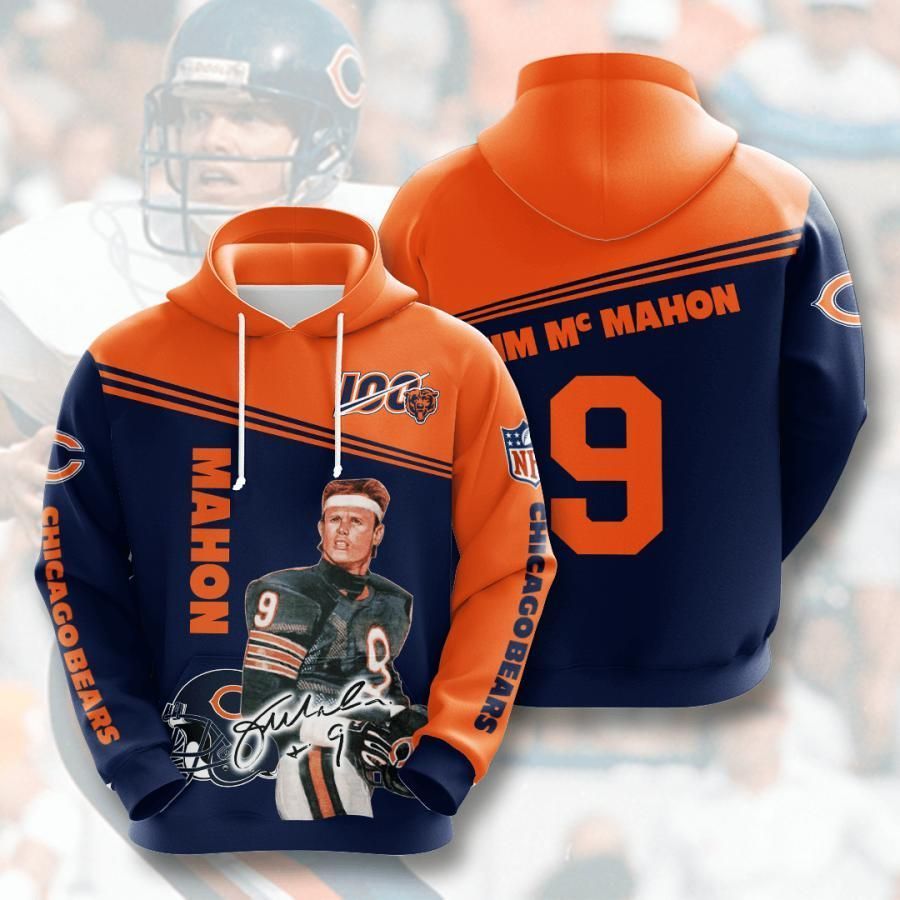 Chicago Bears Jim Mcmahon 9 3D All Over Printed Sweatshirt, Hoodie, Zip Hoodie | Nfl Fan Gear For Men, Women