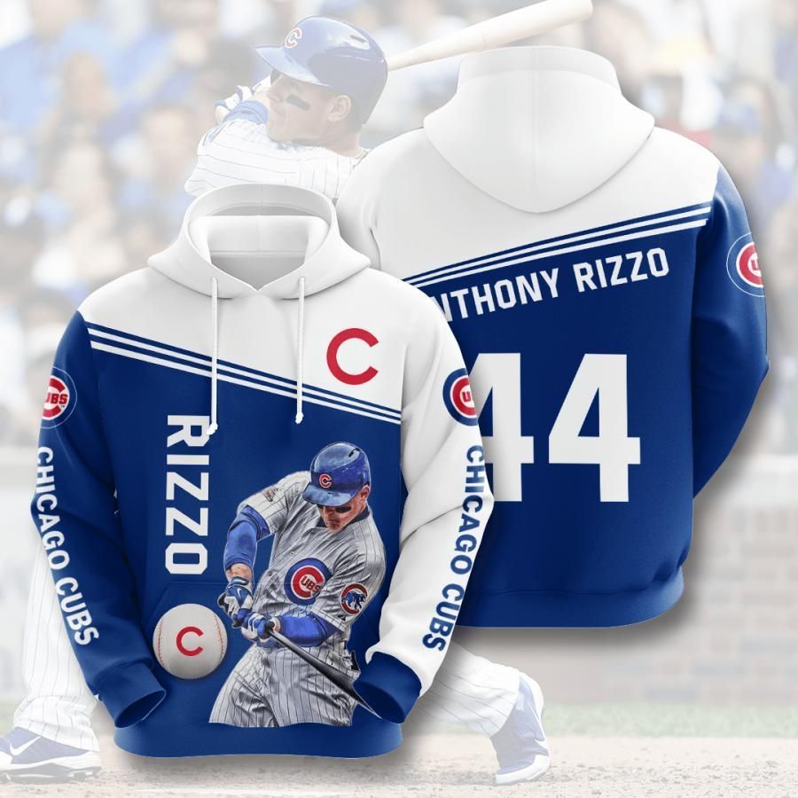 Chicago Cubs Anthony Rizzo 44 3D All Over Printed Sweatshirt, Hoodie, Zip Hoodie | Mlb Fan Gear For Men, Women