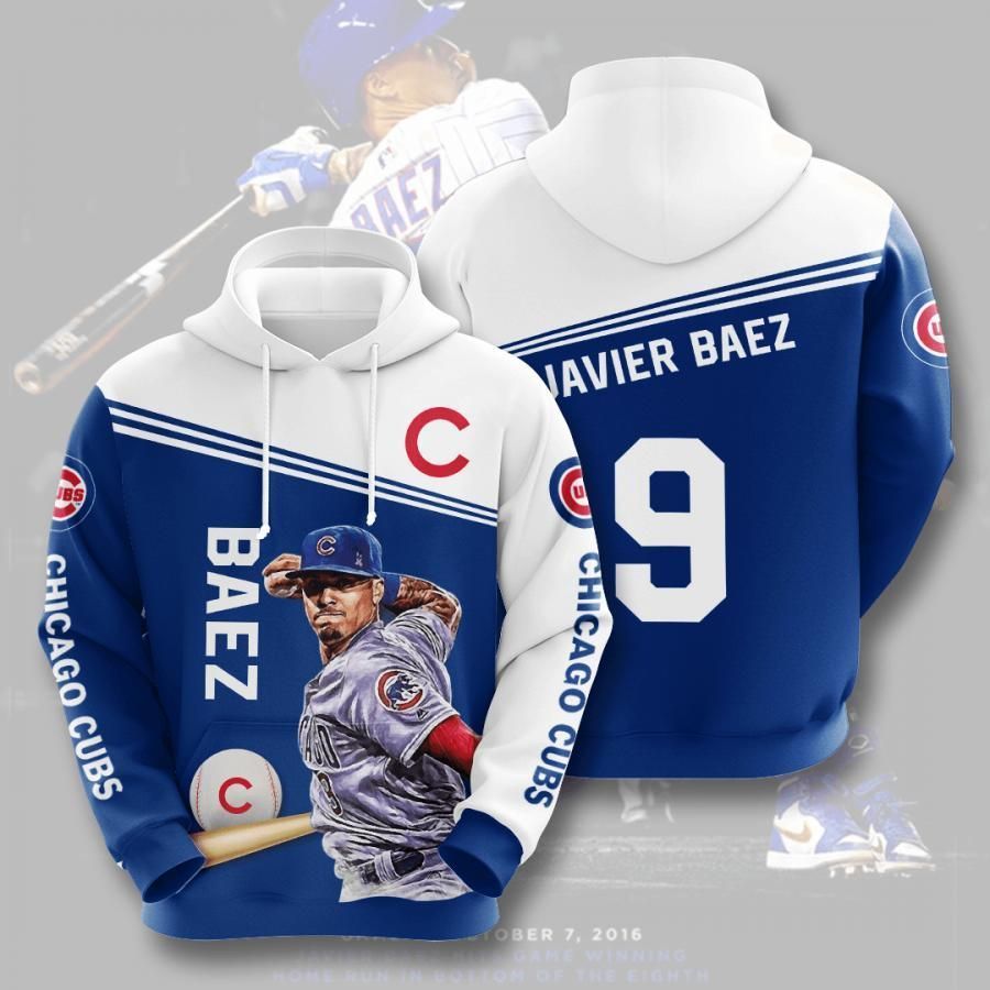 Chicago Cubs Javier Baez 9 3D All Over Printed Sweatshirt, Hoodie, Zip Hoodie | Mlb Fan Gear For Men, Women
