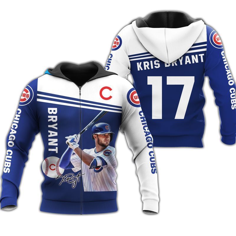 Chicago Cubs Kris Bryant 17 3D All Over Printed Sweatshirt, Hoodie, Zip Hoodie | Mlb Fan Gear For Men, Women