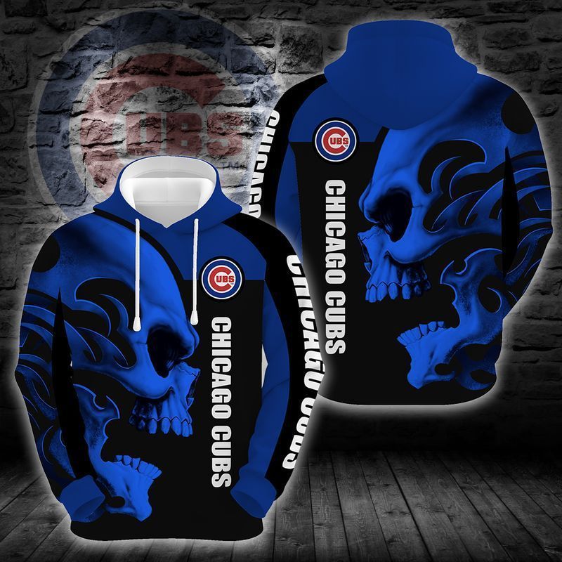 Chicago Cubs Skull 3D All Over Printed Sweatshirt, Hoodie, Zip Hoodie | Mlb Special Edition Fan Gear For Men, Women