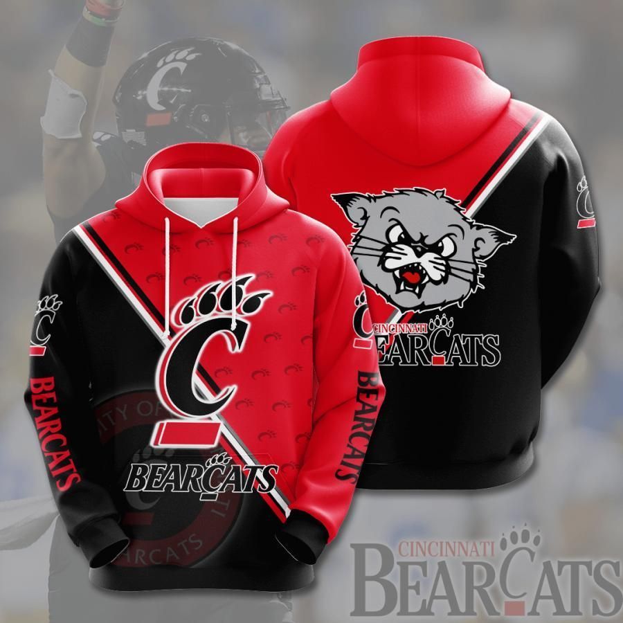 Cincinnati Bearcats 3D All Over Printed Sweatshirt, Hoodie, Zip Hoodie | Ncaa Fan Gear For Men, Women