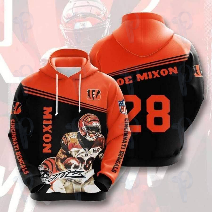 Cincinnati Bengals Mixon Nfl 3D All Over Printed Sweatshirt, Hoodie, Zip Hoodie | Nfl Fan Gear For Men, Women