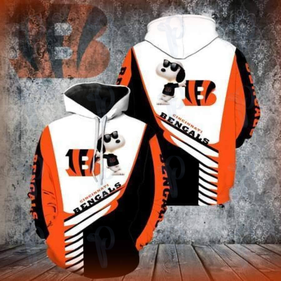 Cincinnati Bengals Snoopy Nfl 3D All Over Printed Sweatshirt, Hoodie, Zip Hoodie | Nfl Special Edition Fan Gear For Men, Women