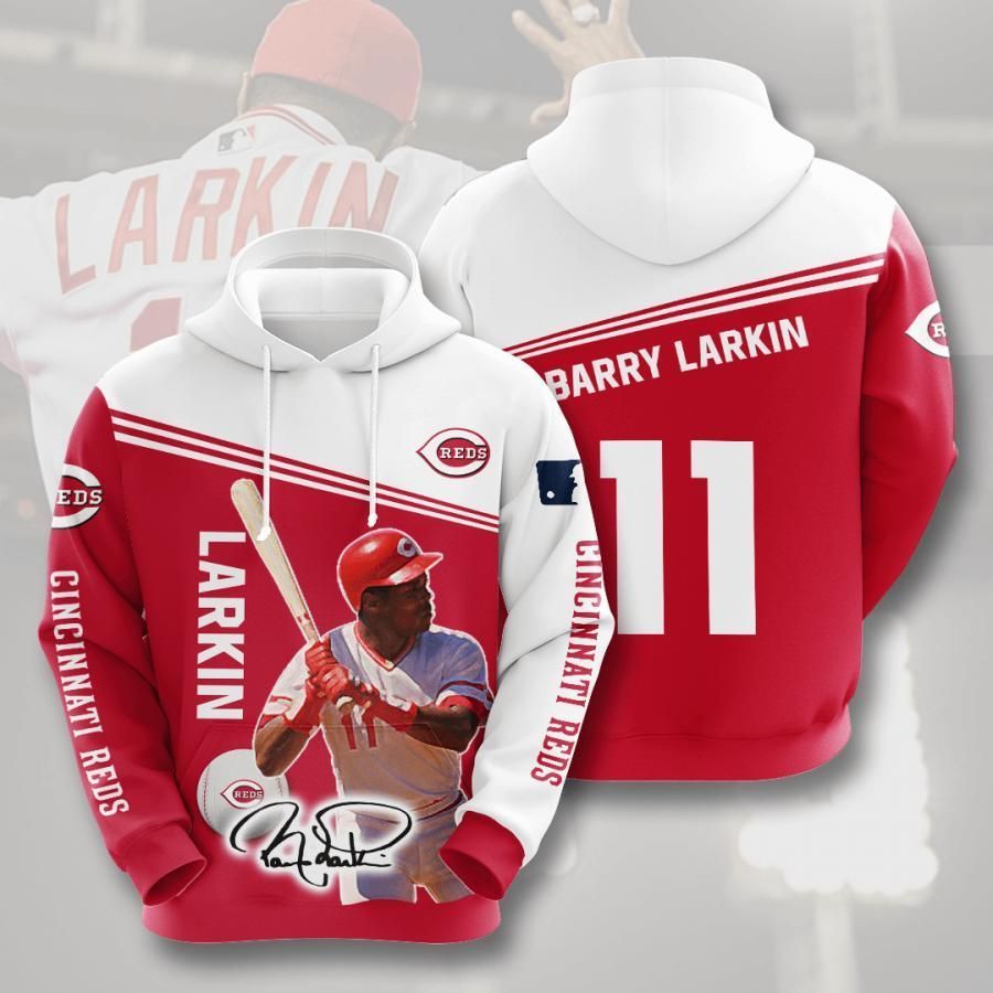 Cincinnati Reds Barry Larkin 11 3D All Over Printed Sweatshirt, Hoodie, Zip Hoodie | Mlb Fan Gear For Men, Women
