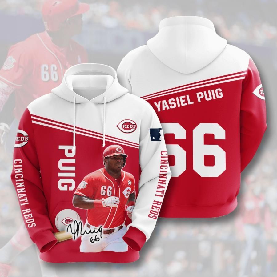 Cincinnati Reds Yasiel Puig 66 3D All Over Printed Sweatshirt, Hoodie, Zip Hoodie | Mlb Fan Gear For Men, Women