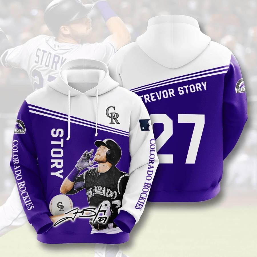 Colorado Rockies Trevor Story 27 3D All Over Printed Sweatshirt, Hoodie, Zip Hoodie | Mlb Fan Gear For Men, Women