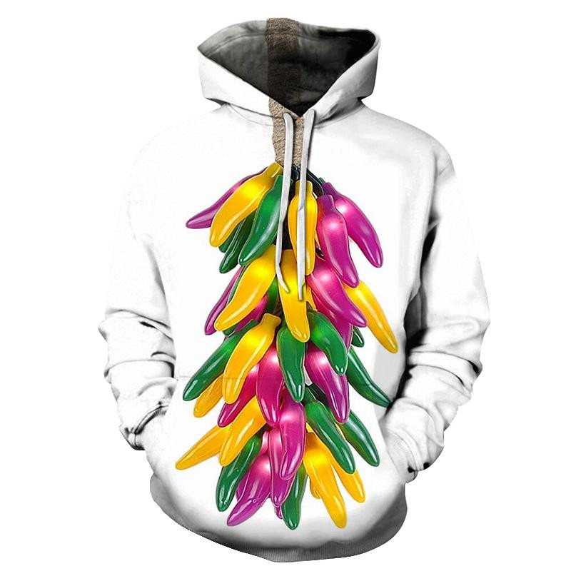 Colorful Chilli 3D All Over Printed Sweatshirt, Hoodie, Zip Hoodie | Fan Apparel For Men, Women