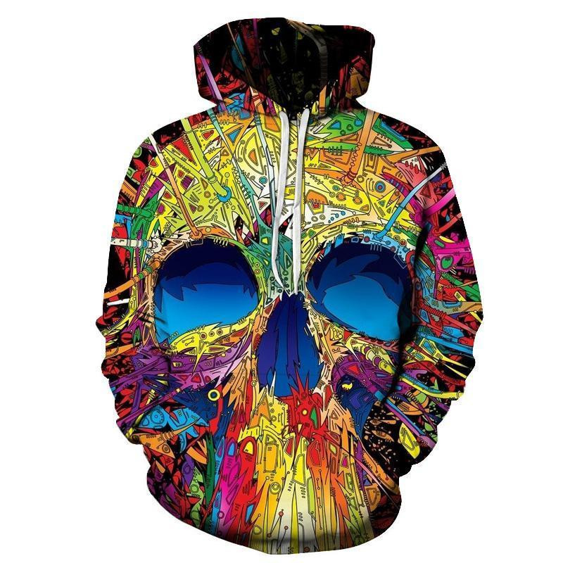 Colorful Skull For Unisex 3D All Over Printed Sweatshirt, Hoodie, Zip Hoodie | Special Edition Fan Apparel For Men, Women