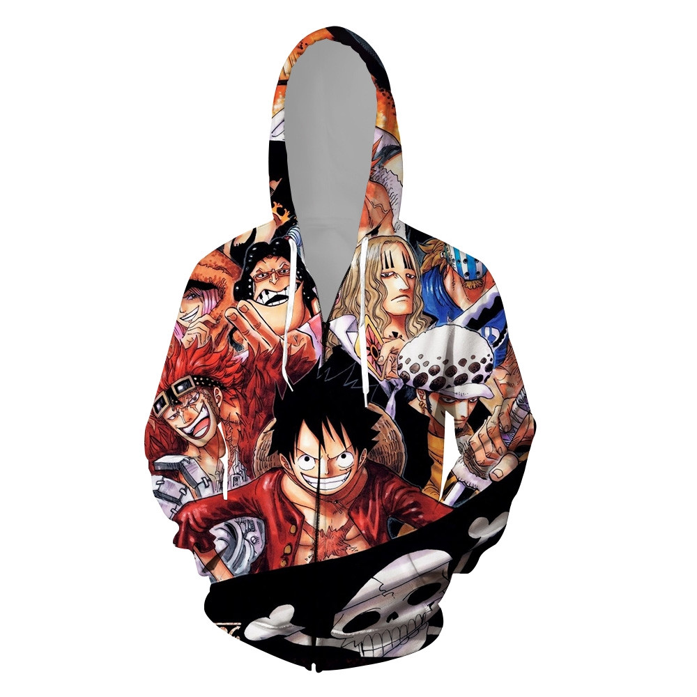 Cool Anime One Piece 3D All Over Printed Sweatshirt, Hoodie, Zip Hoodie | Fan Apparel For Men, Women
