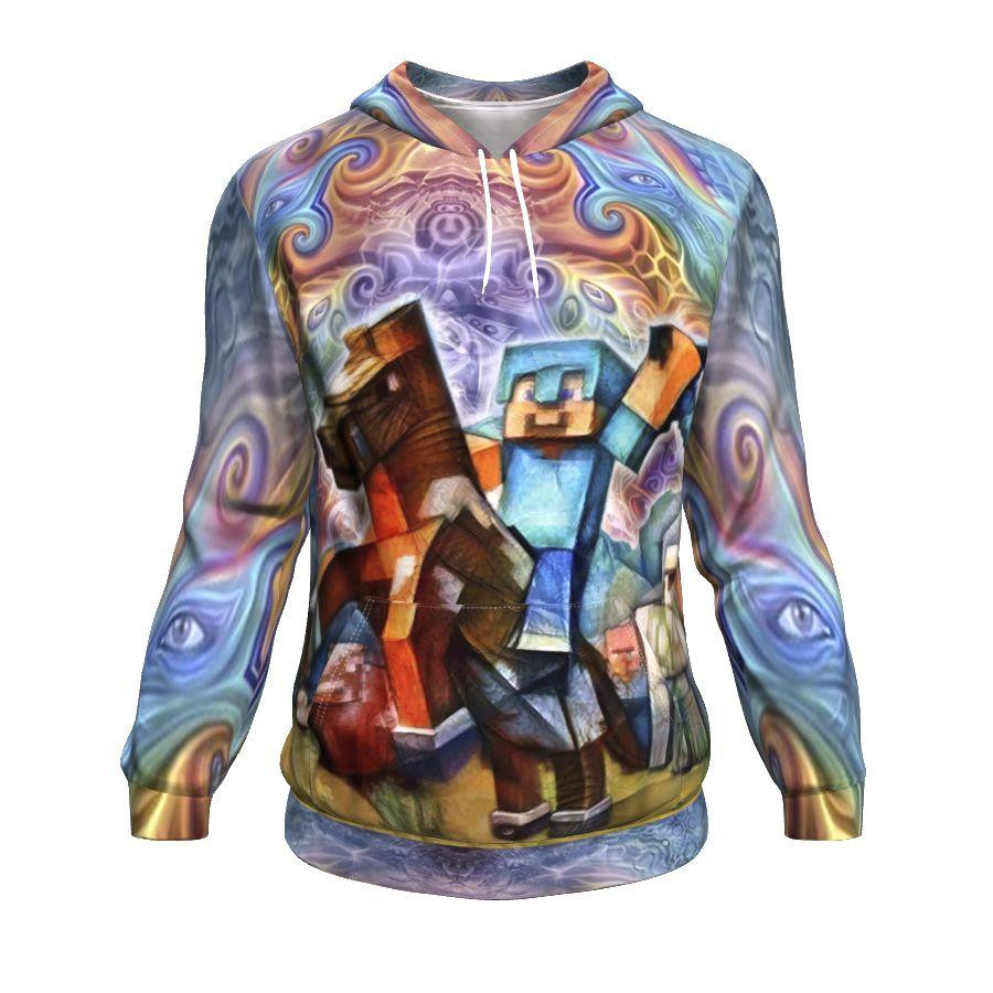 Cosmic Minecraft 3D All Over Printed Sweatshirt, Hoodie, Zip Hoodie | Fan Apparel For Men, Women
