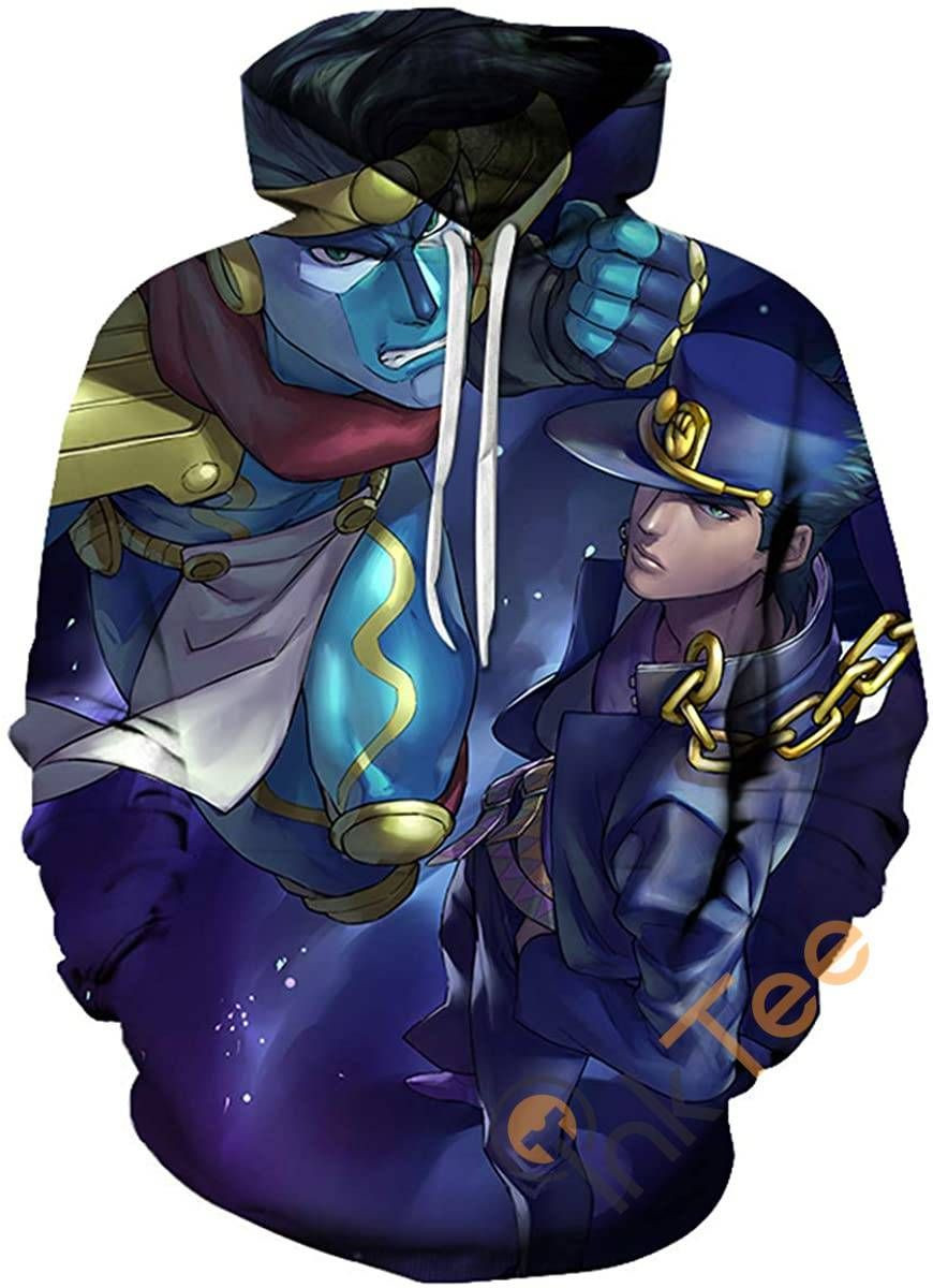 Cosplay Jojo's Bizarre Adventure Print Pullover With Front Pocket Sku125 Hoodie 3D All Over Printed Sweatshirt, Hoodie, Zip Hoodie | Fan Apparel For Men, Women