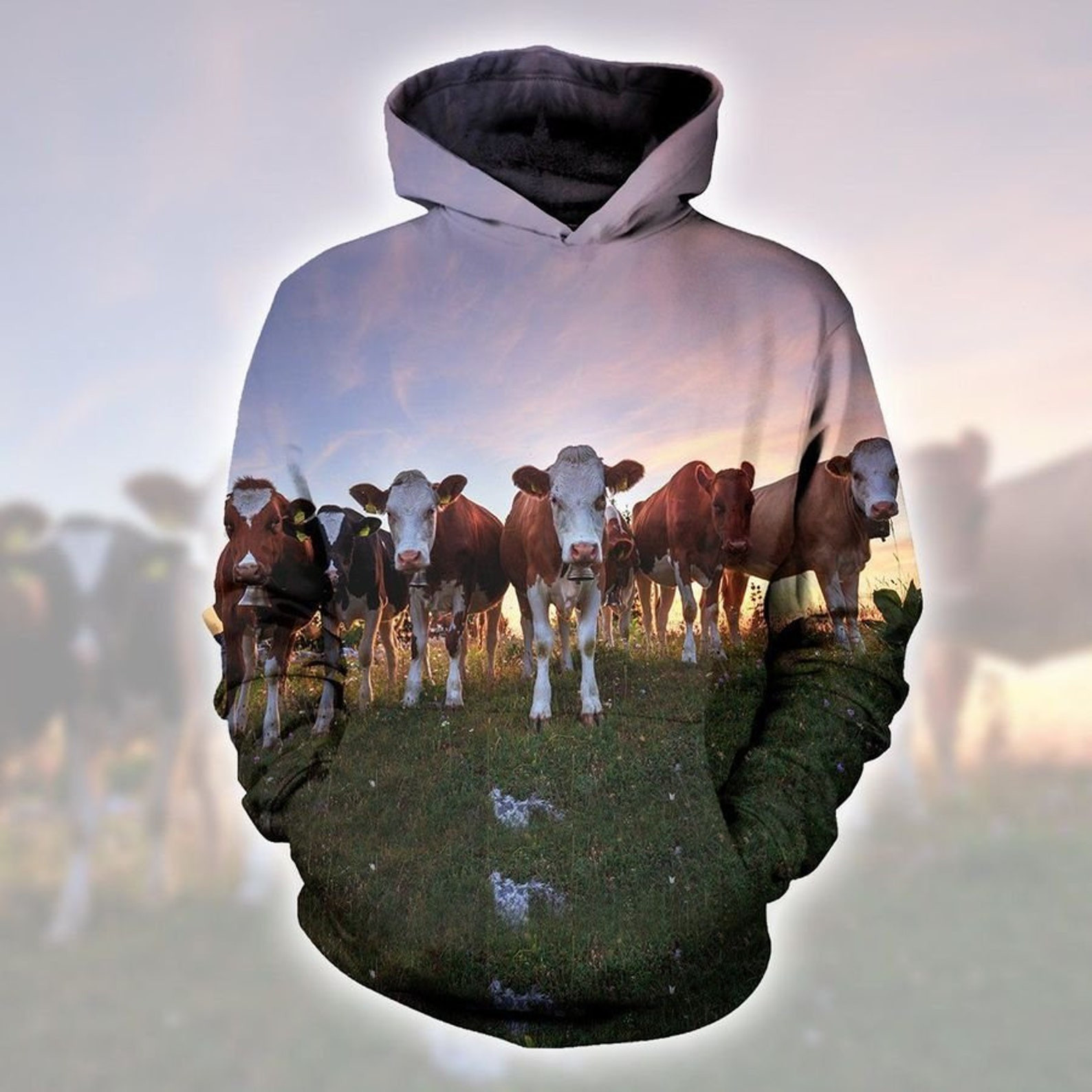 Cows Life Of Farmer Unisex 3D All Over Printed Sweatshirt, Hoodie, Zip Hoodie | Fan Apparel For Men, Women