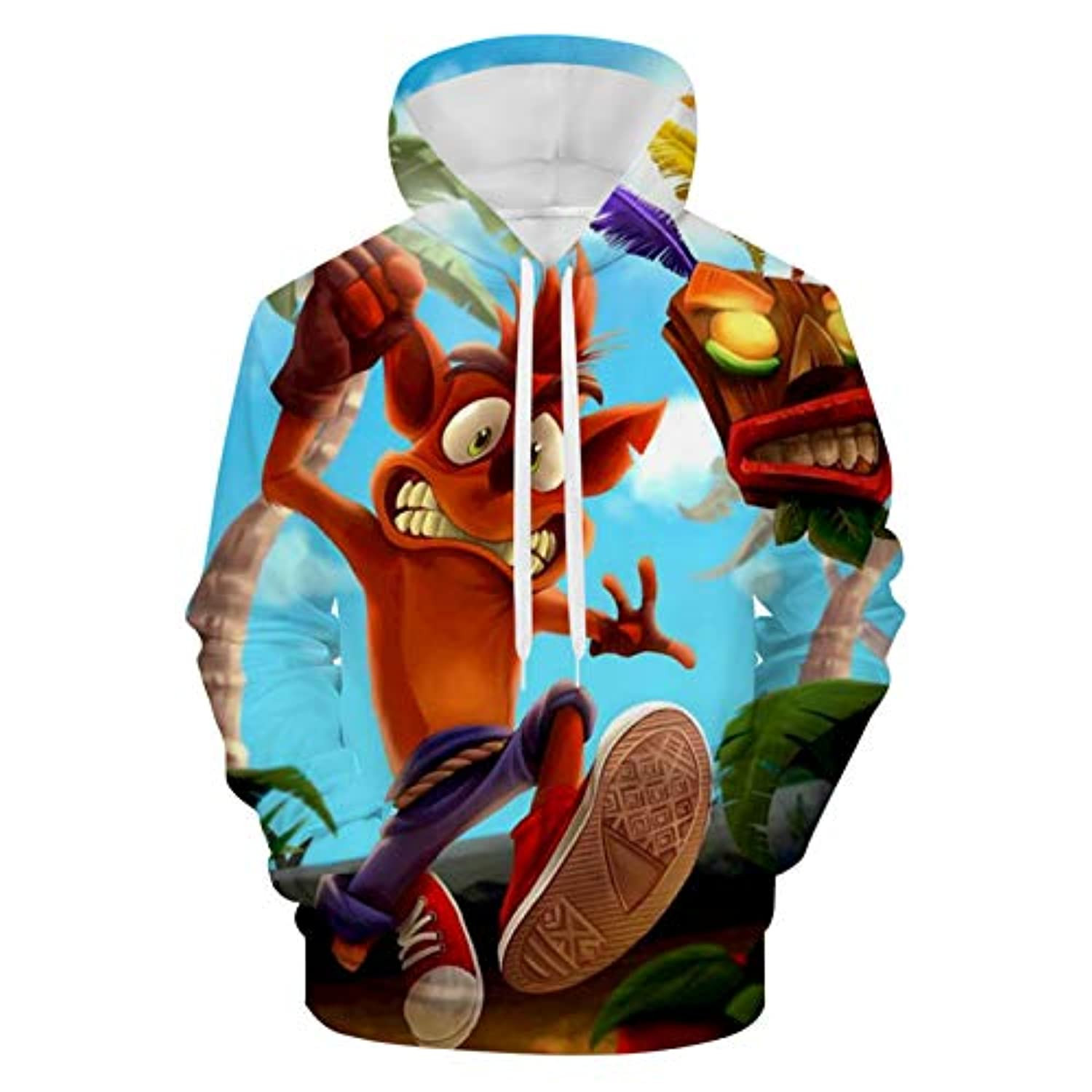 Crash Bandicoot Running Crash Bandicoot Unisex 3D All Over Printed Sweatshirt, Hoodie, Zip Hoodie | Fan Apparel For Men, Women