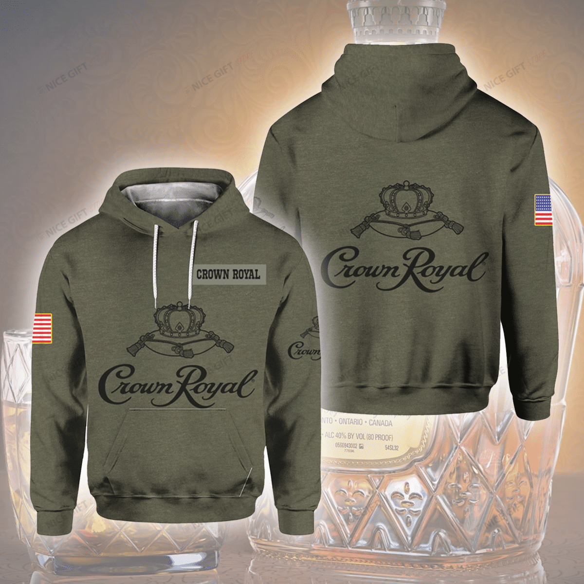 Crown Royal 3D All Over Printed Sweatshirt, Hoodie, Zip Hoodie | Fan Apparel For Men, Women