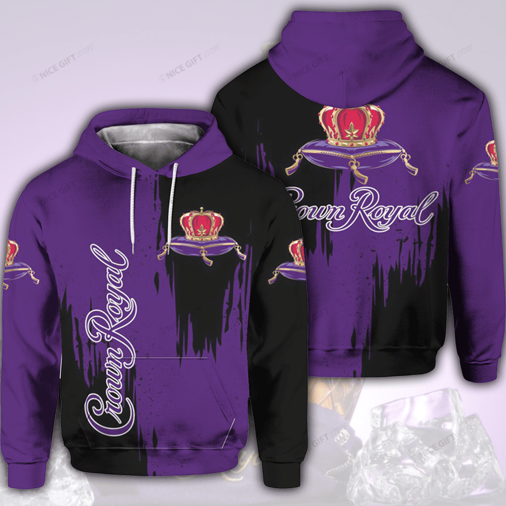 Crown Royal Purple 3D All Over Printed Sweatshirt, Hoodie, Zip Hoodie | Fan Apparel For Men, Women
