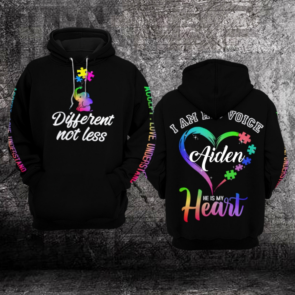 Custom Name Elephant Autism Awareness Unisex 3D All Over Printed Sweatshirt, Hoodie, Zip Hoodie | Fan Apparel For Men, Women