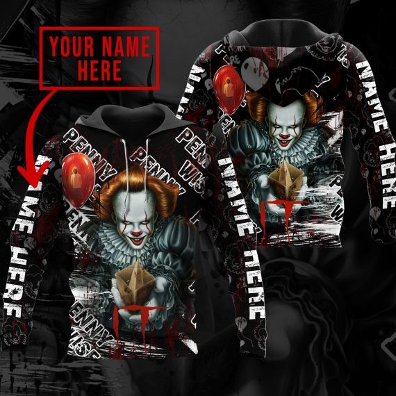 Custom Name Horror Movies It Pennywise 3D All Over Printed Sweatshirt, Hoodie, Zip Hoodie | Special Edition Fan Apparel For Men, Women