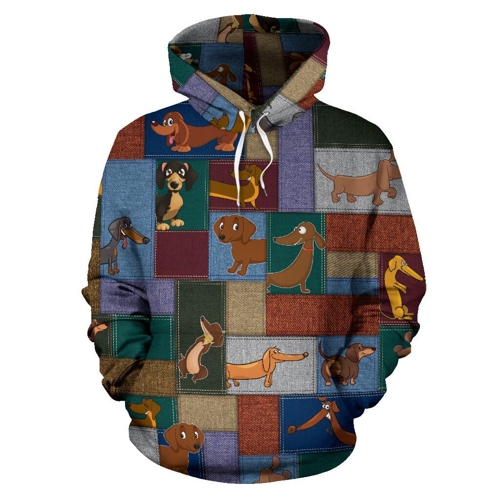 Dachshund Happy 3D All Over Printed Sweatshirt, Hoodie, Zip Hoodie | Fan Apparel For Men, Women