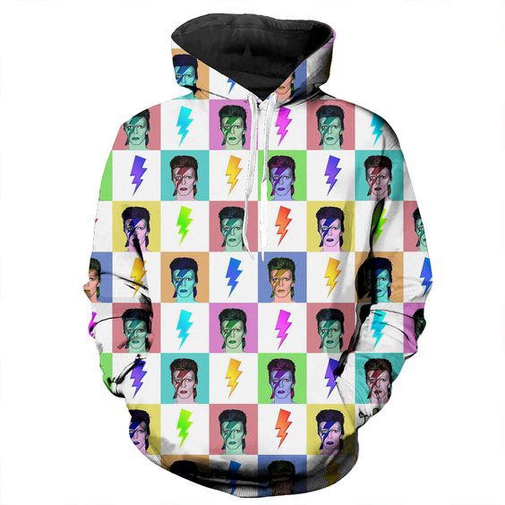 David Bowie Everywhere 3D All Over Printed Sweatshirt, Hoodie, Zip Hoodie | Fan Apparel For Men, Women