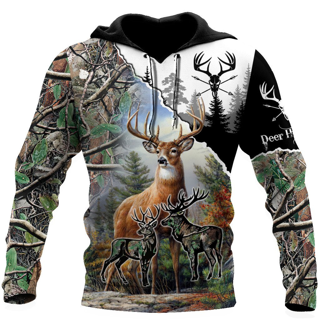 Deer Hunting 3D All Over Printed Sweatshirt, Hoodie, Zip Hoodie | Fan Apparel For Men, Women
