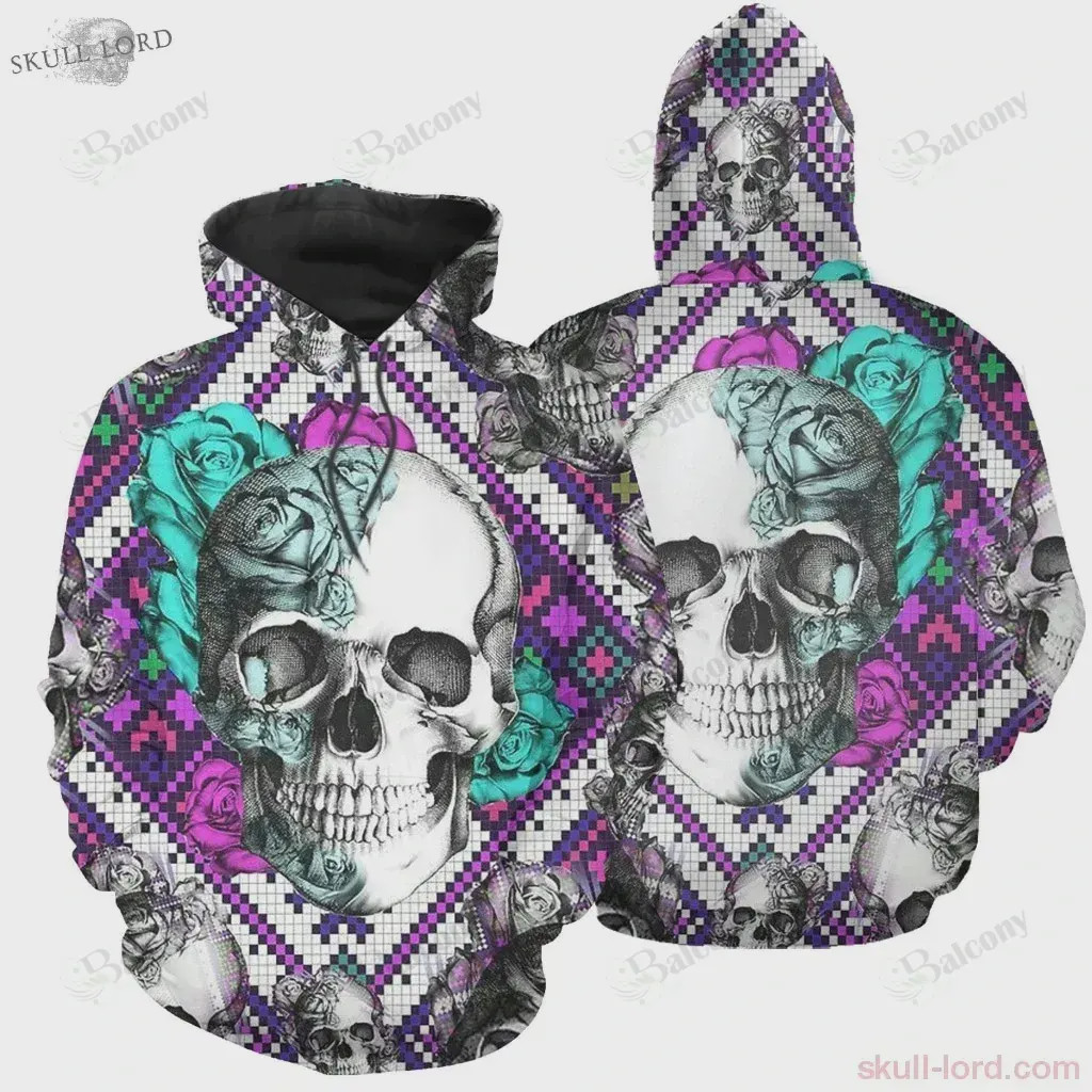 Delighted Skull 3D All Over Printed Sweatshirt, Hoodie, Zip Hoodie | Special Edition Fan Apparel For Men, Women