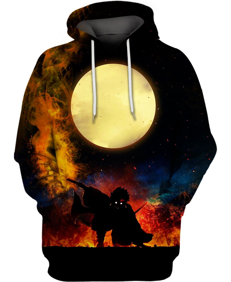 Demon Lord Tanjiro Kamado 3D All Over Printed Sweatshirt, Hoodie, Zip Hoodie | Fan Apparel For Men, Women