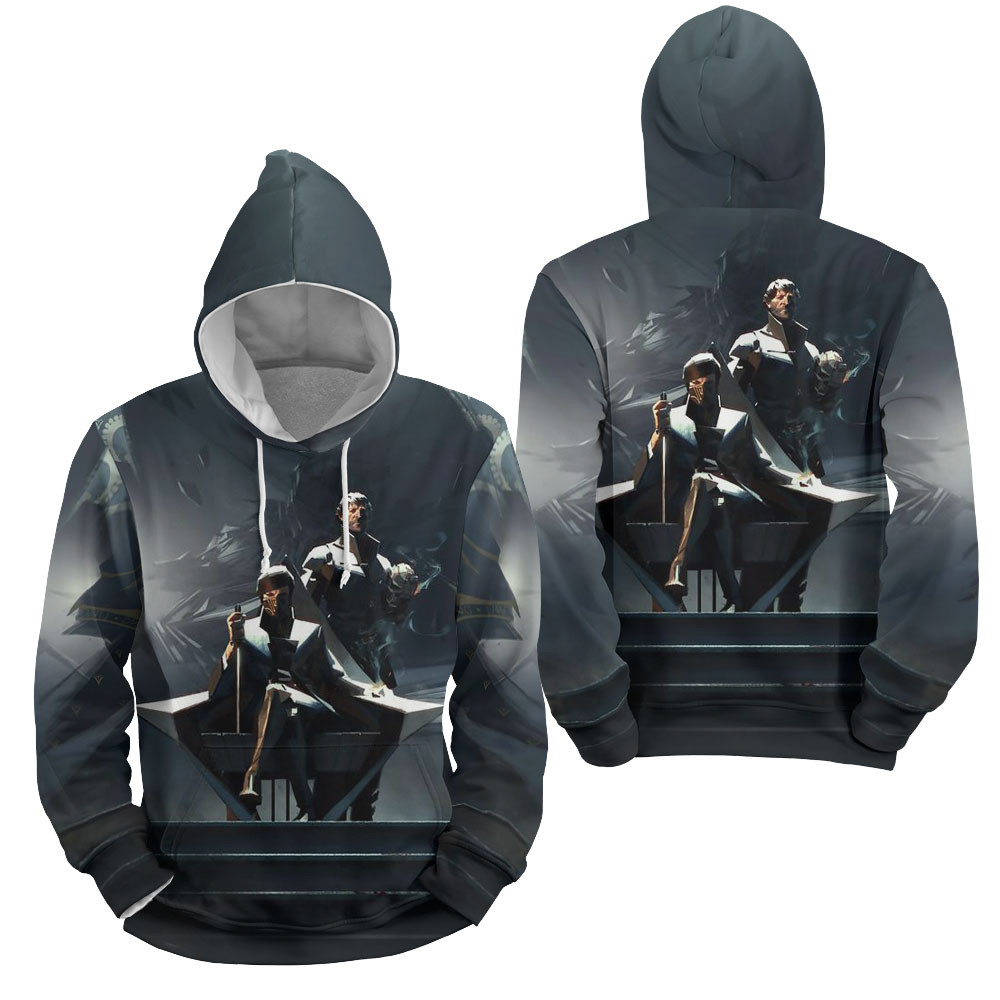 Dishonored - Standing Beside His Daughter 3D All Over Printed Sweatshirt, Hoodie, Zip Hoodie | Fan Apparel For Men, Women