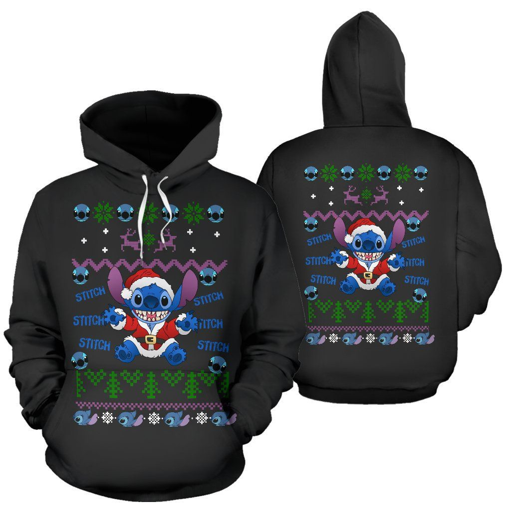 Disnney Stitch Christmas 3D All Over Printed Sweatshirt, Hoodie, Zip Hoodie | Fan Apparel For Men, Women