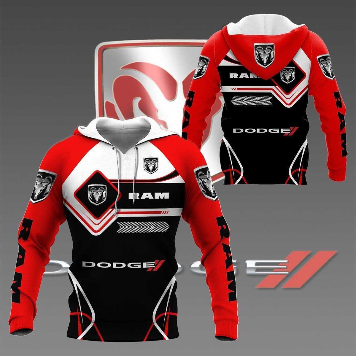 Dodge Ram 3D All Over Printed Sweatshirt, Hoodie, Zip Hoodie | Fan Apparel For Men, Women