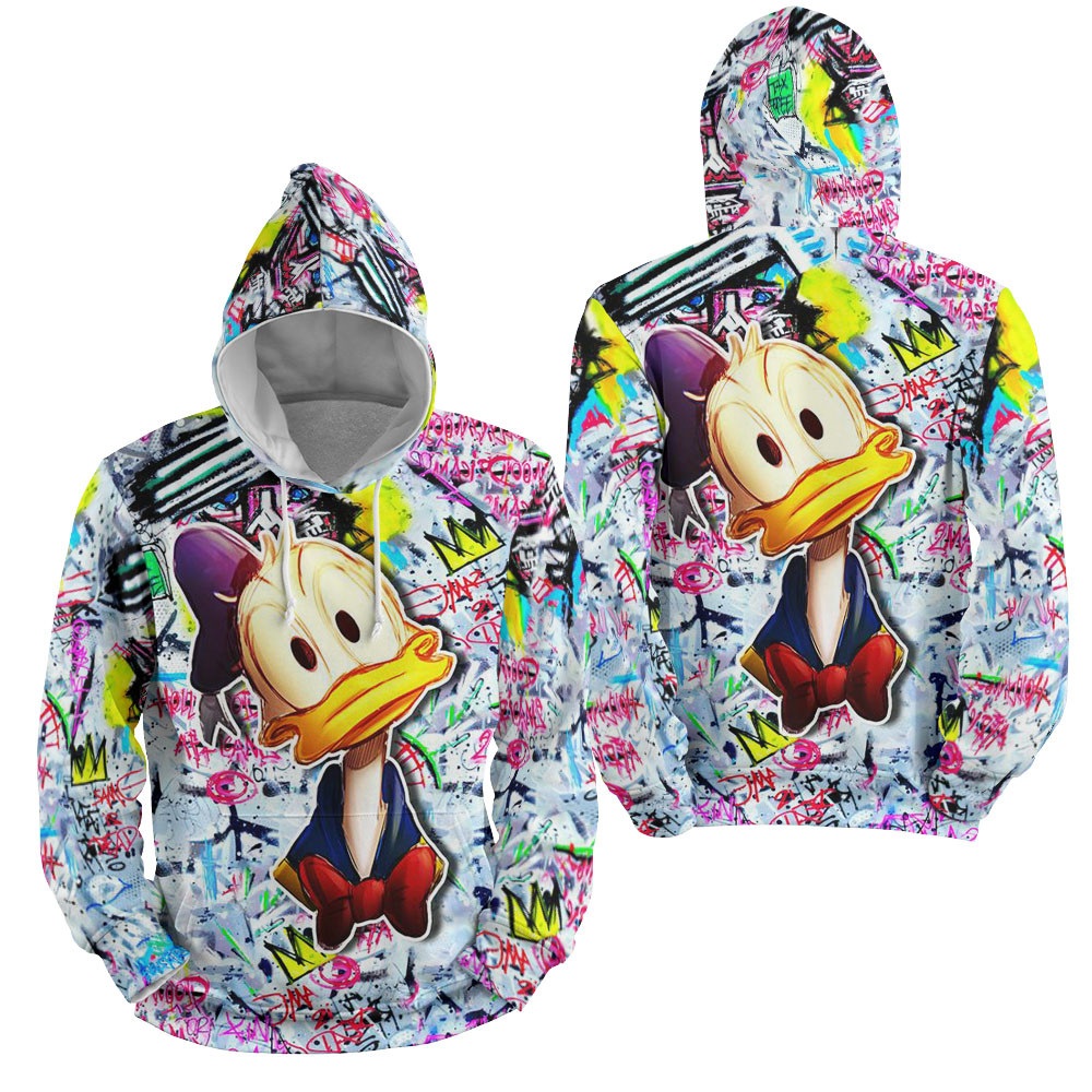Donald Duck Color Painting 3D All Over Printed Sweatshirt, Hoodie, Zip Hoodie | Fan Apparel For Men, Women