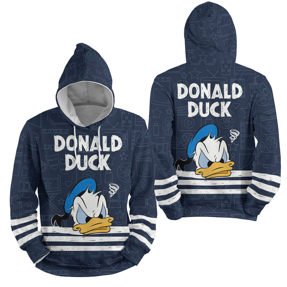 Donald Duck Movie Poster 3D All Over Printed Sweatshirt, Hoodie, Zip Hoodie | Fan Apparel For Men, Women