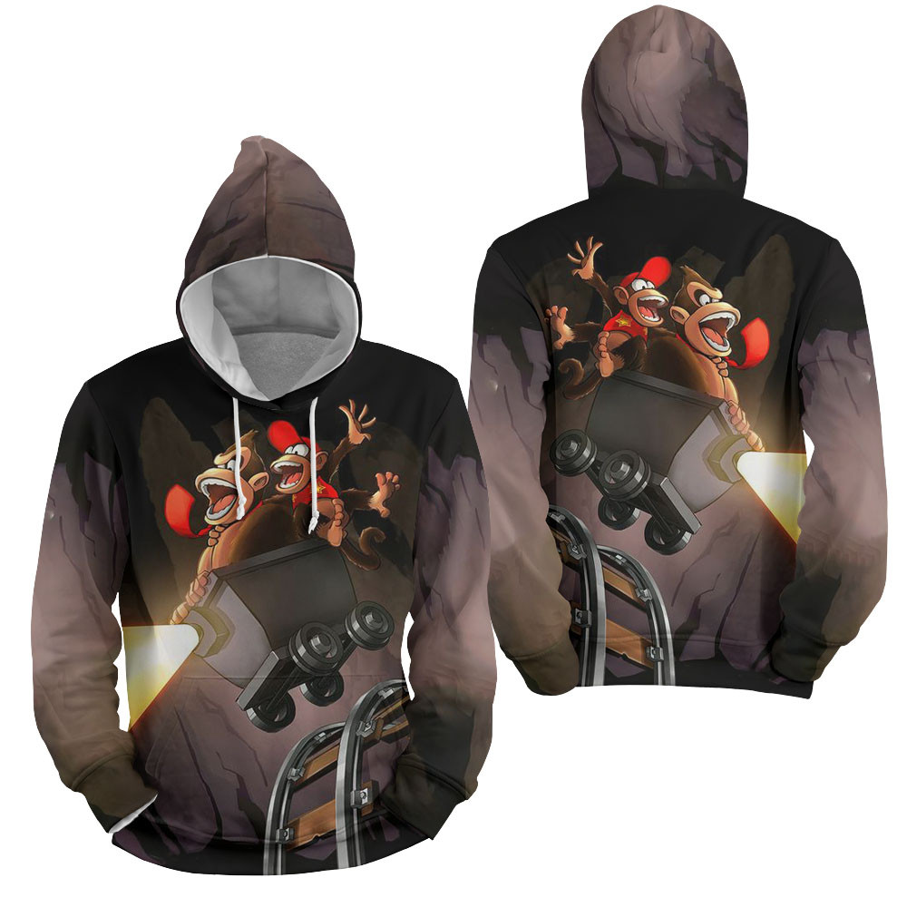 Donkey Kong Have Fun Playing Together 3D All Over Printed Sweatshirt, Hoodie, Zip Hoodie | Fan Apparel For Men, Women