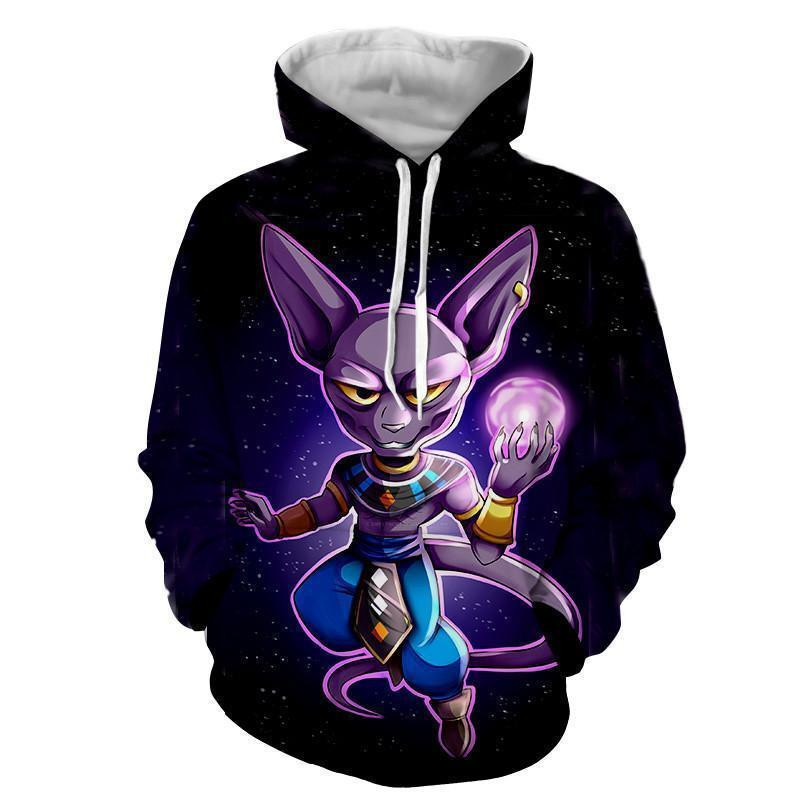 Dragon Ball Beerus 3D All Over Printed Sweatshirt, Hoodie, Zip Hoodie | Fan Apparel For Men, Women